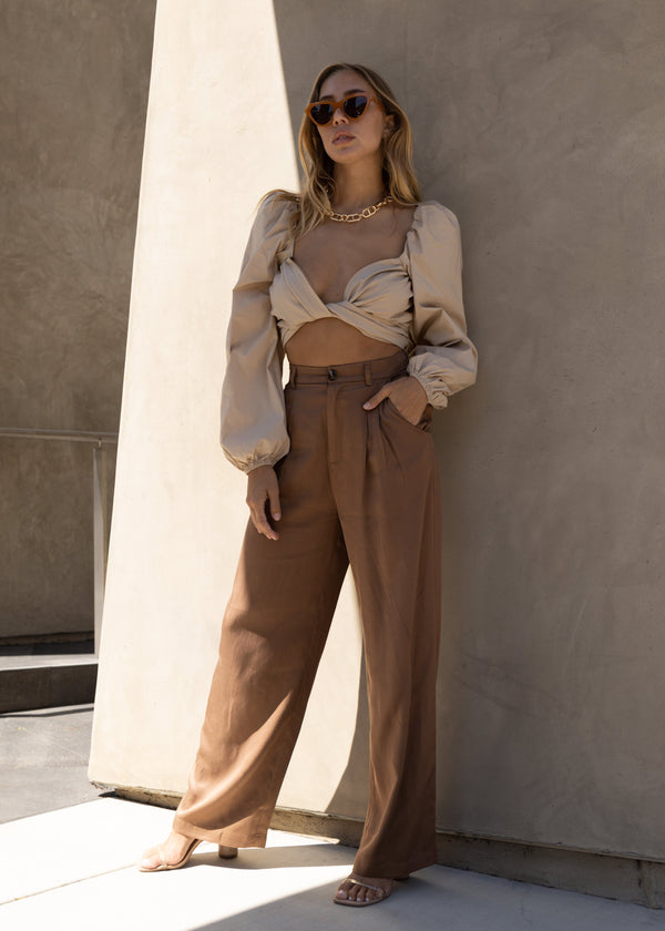 Buy 2 Piece Wide Leg Outfits for Women Short Sleeve Stripe Crop Top Wide  Leg Palazzo Pants Outfits, 18-khaki, Large at Amazon.in