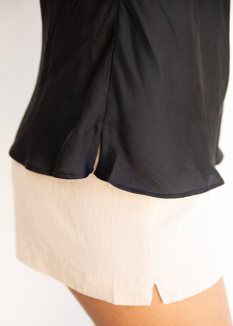 Swell Satin Camisole - Black