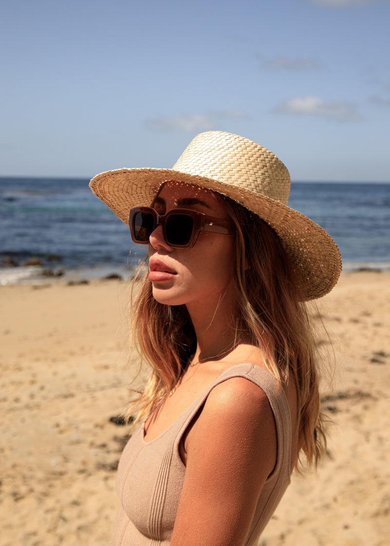 AMĒNAH | Catalina Straw Hat - Natural M/L