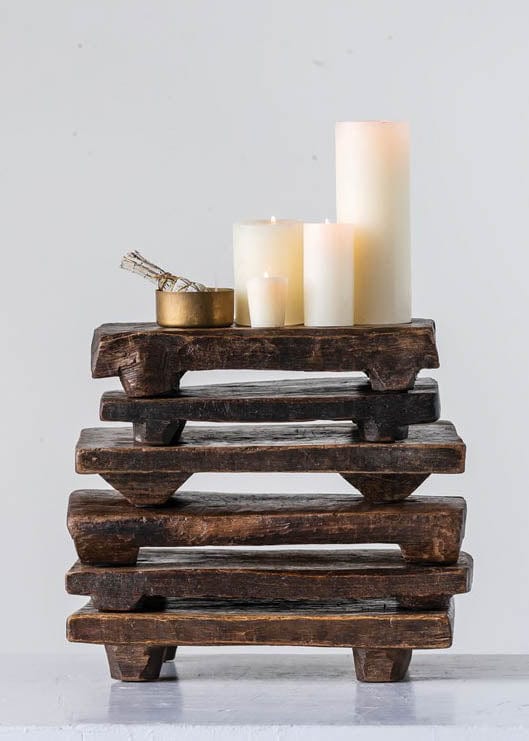 Found Wood Decorative Pedestal