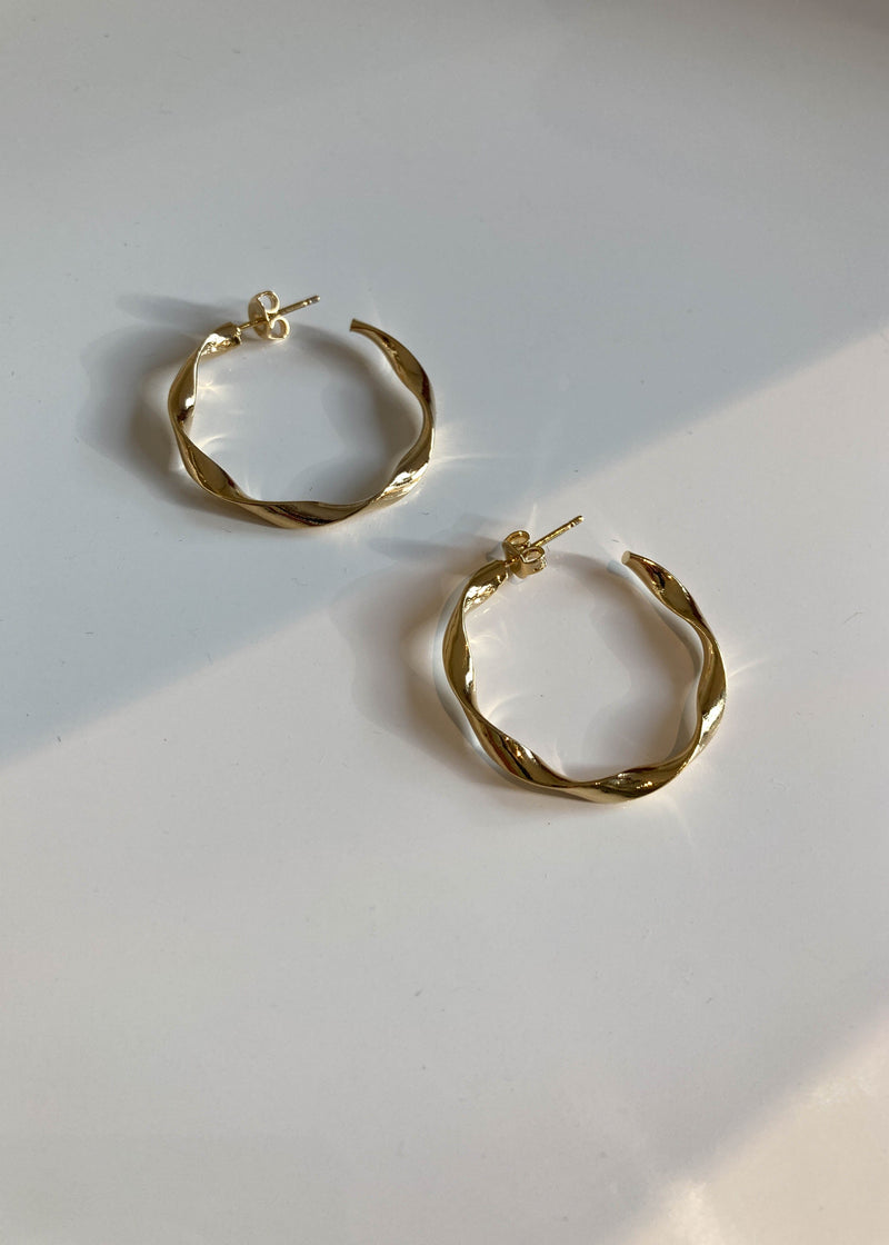Gold Dipped Twist Hoops