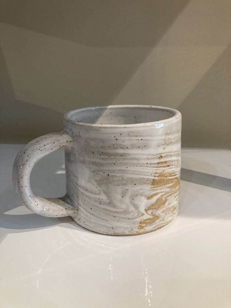 ceramic ivory marble mug