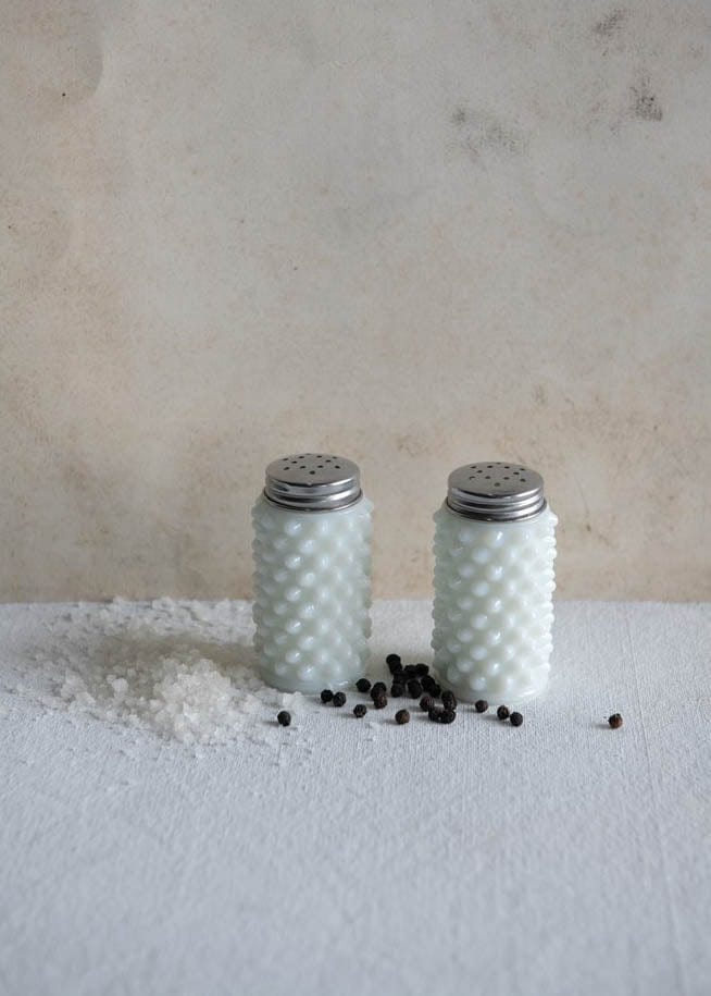 Hobnail Salt + Pepper Shakers