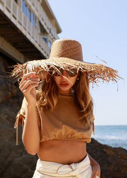straw beach hat for women