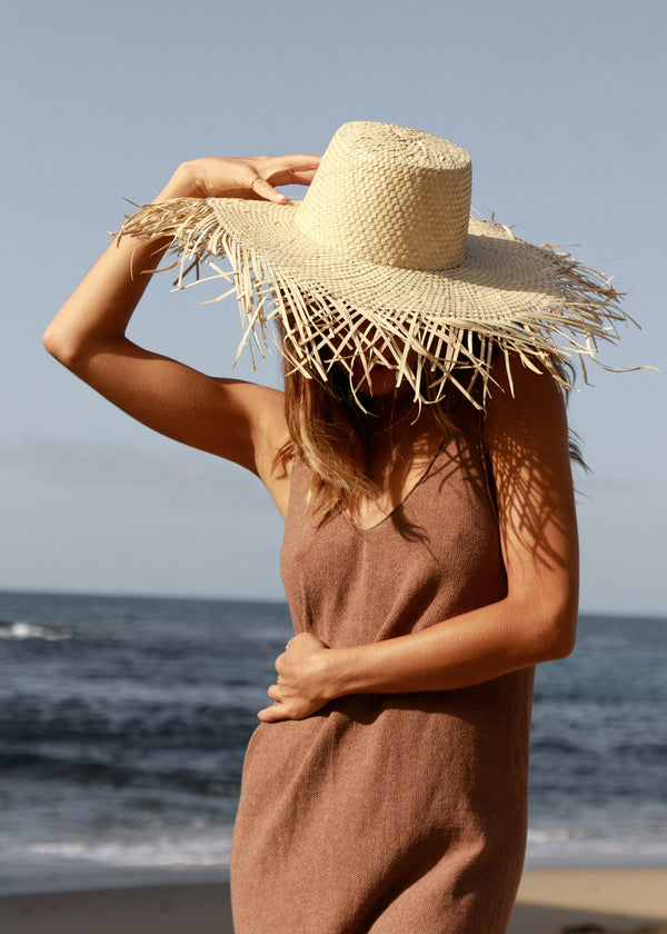 Isla Straw Fringe Hat - Natural