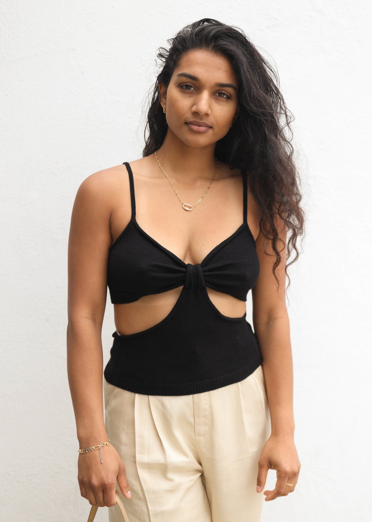 AMĒNAH | Jamie Thick Knit Tank - Olive