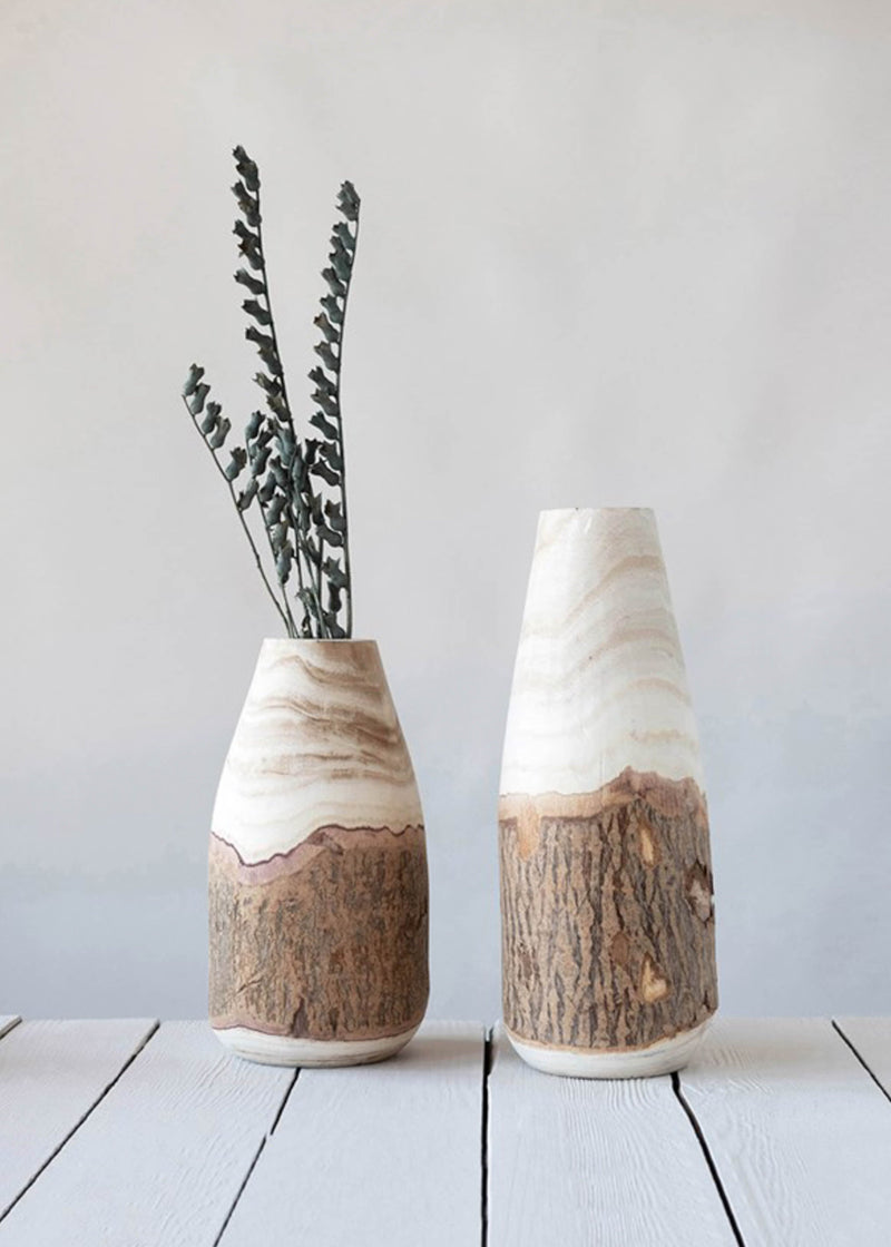 Live Edge Paulownia Wood Vase