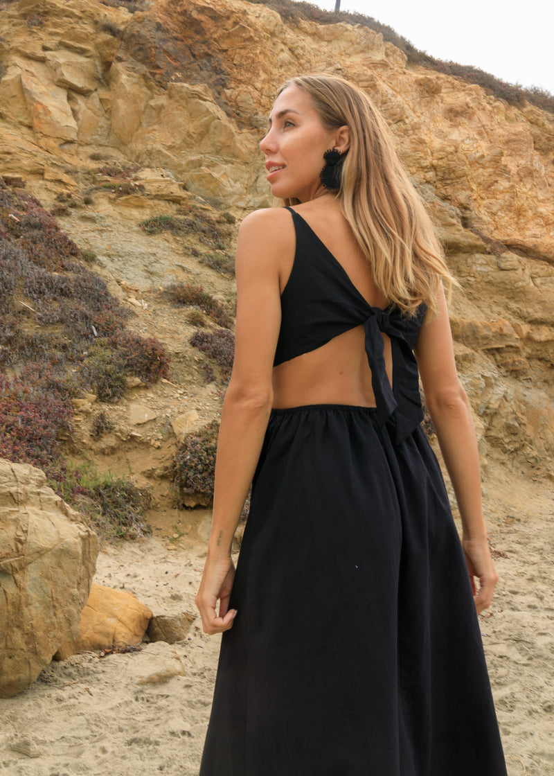 womens black sun dresses
