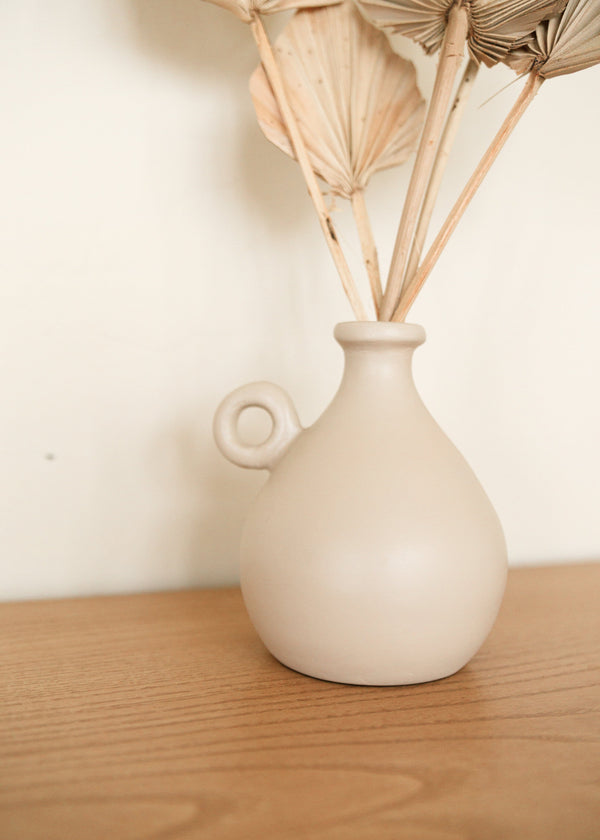 sustainable small neutral vase